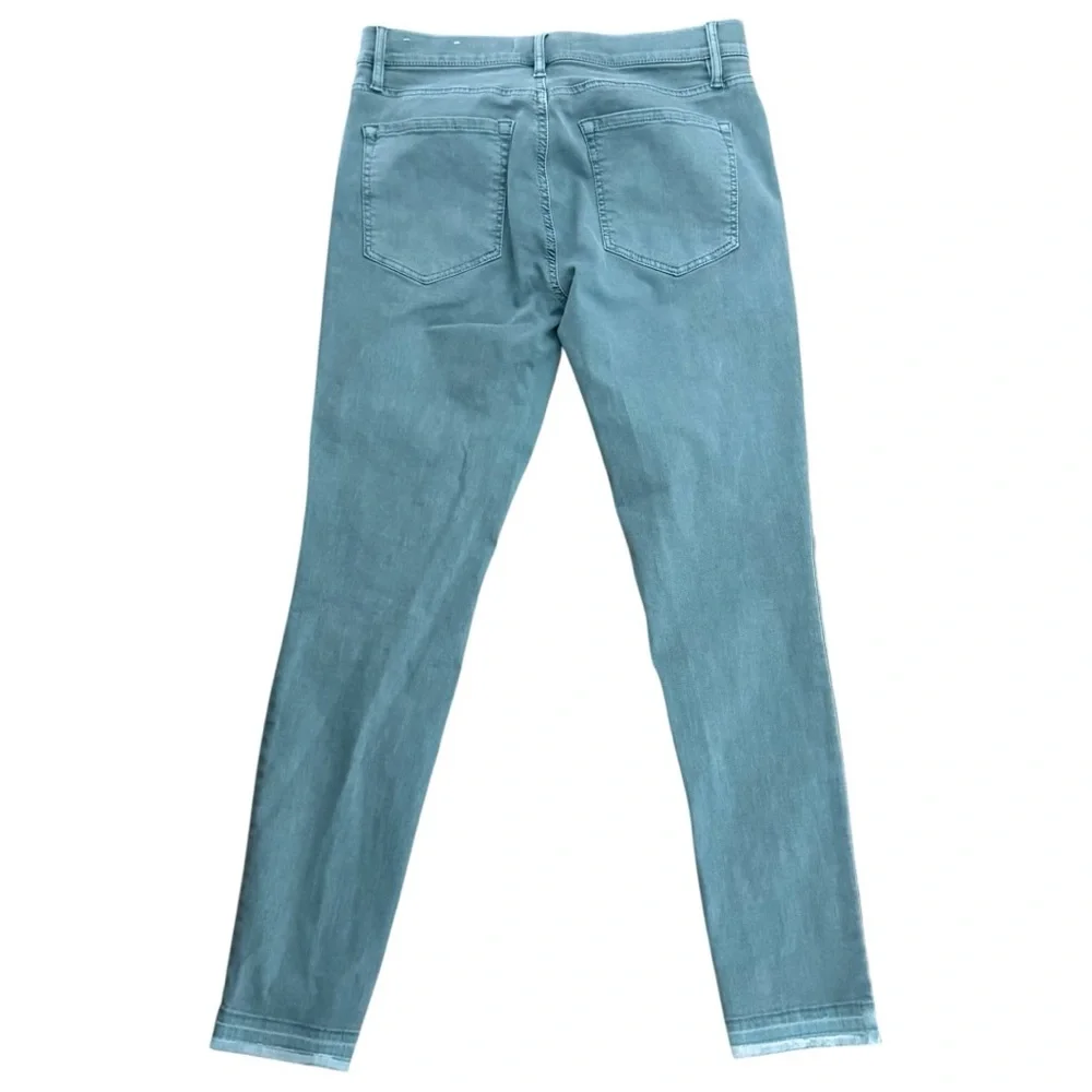 LOFT Size 26/2 Dusty Teal Modern Skinny Mid-Rise 5 Pocket Jeans NWOT - Picture 2 of 7